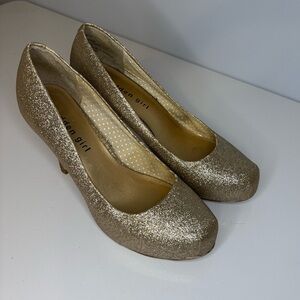 Madden Girl Gold Glitter Heels